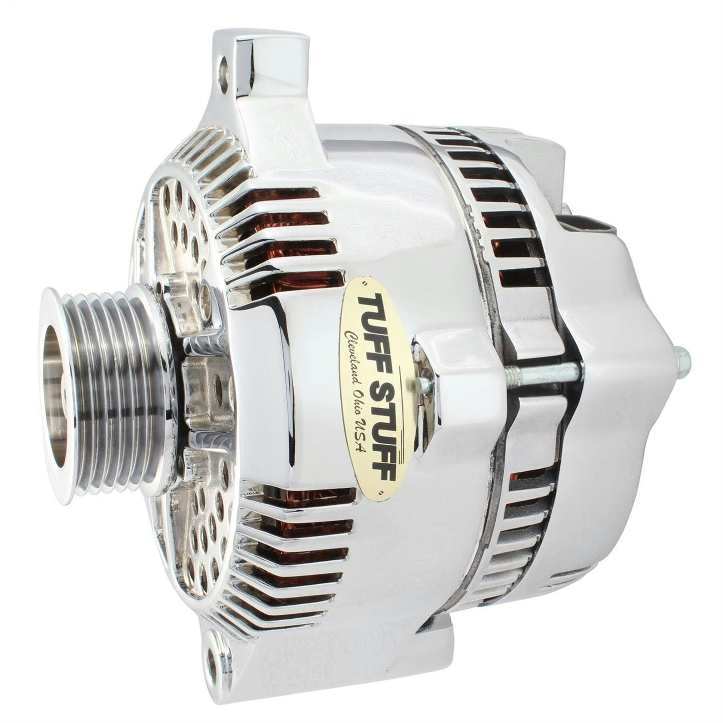 Tuff Stuff 7771AP6G Ford Alternator, 150 Amp, Polished Aluminum