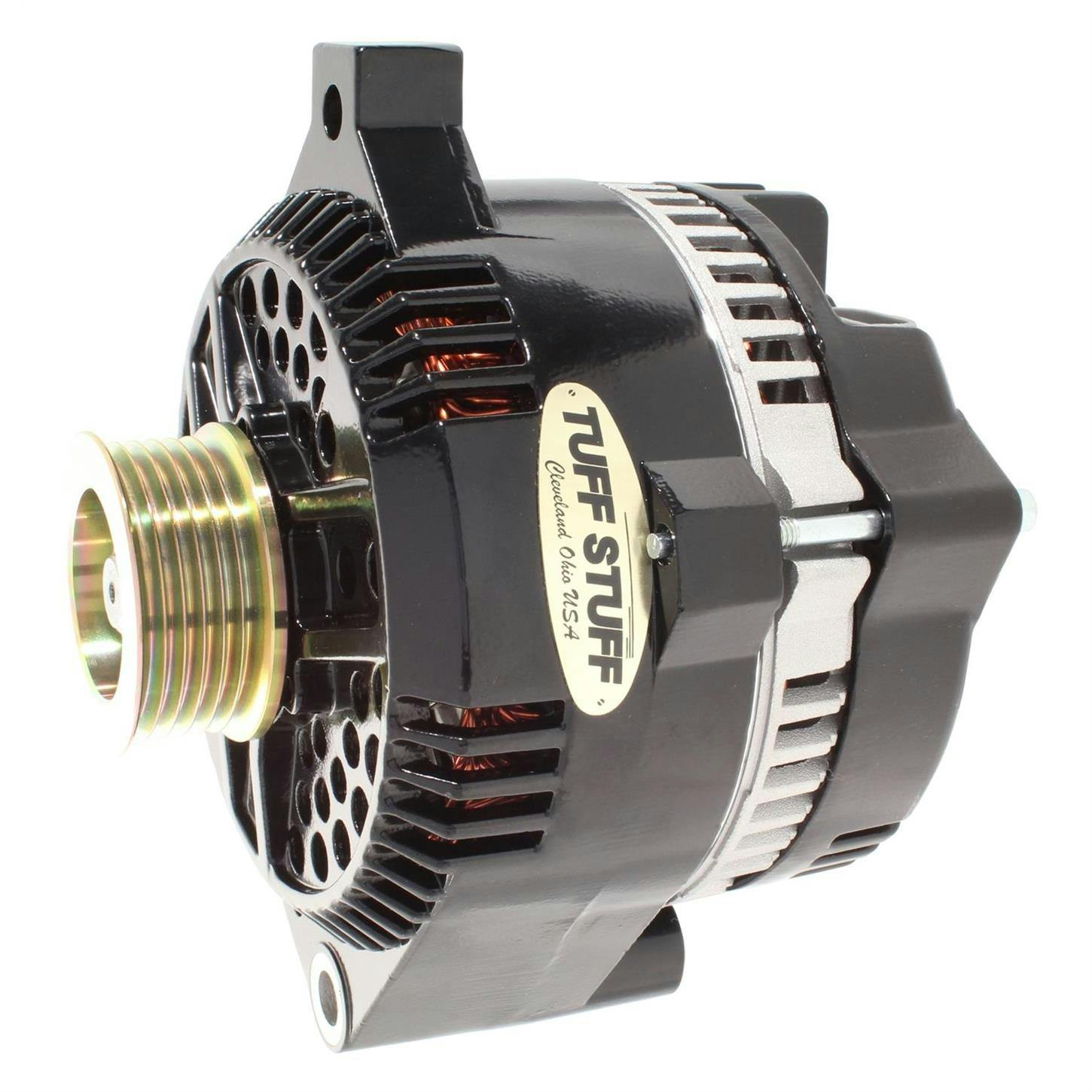 Tuff Stuff 7771C6G 5.0L Ford Alternator, 225 Amp, Stealth Black