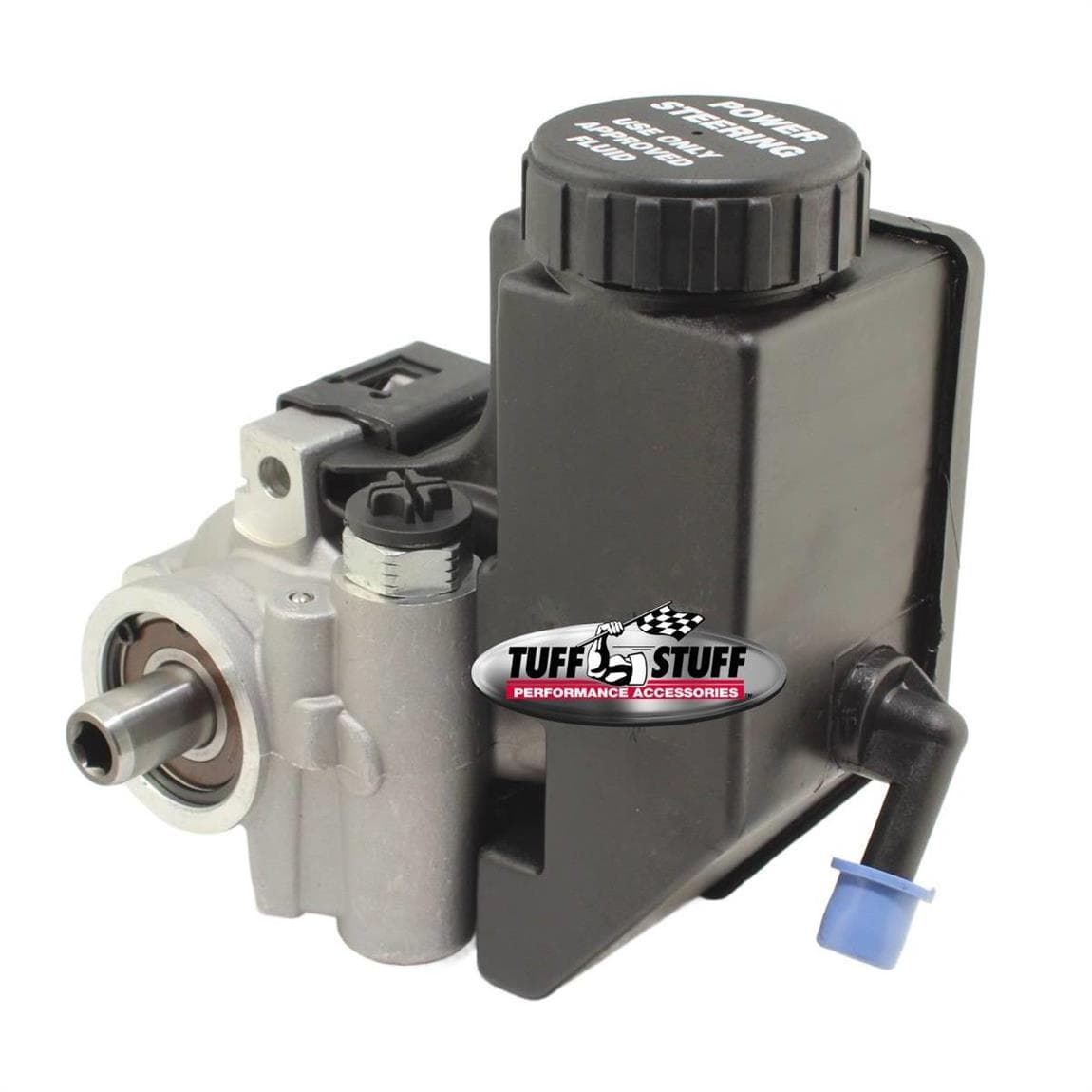 Tuff Stuff 7890 GM Type II Power Steering Pump w/ Reservoir; Cast