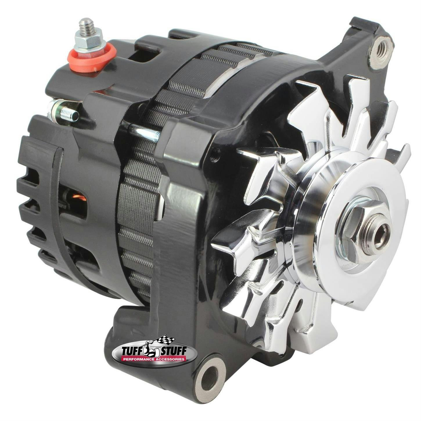 Tuff Stuff 7937BST GM Racer Alternator, 1 Wire/OEM Hookup, Black