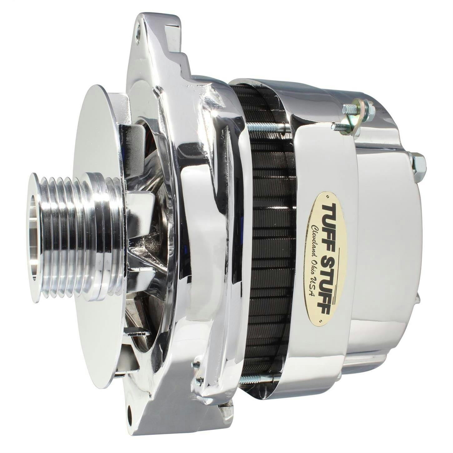 Tuff Stuff 8112NE GM Alternator, 250 Amp, OEM Wire, Chrome