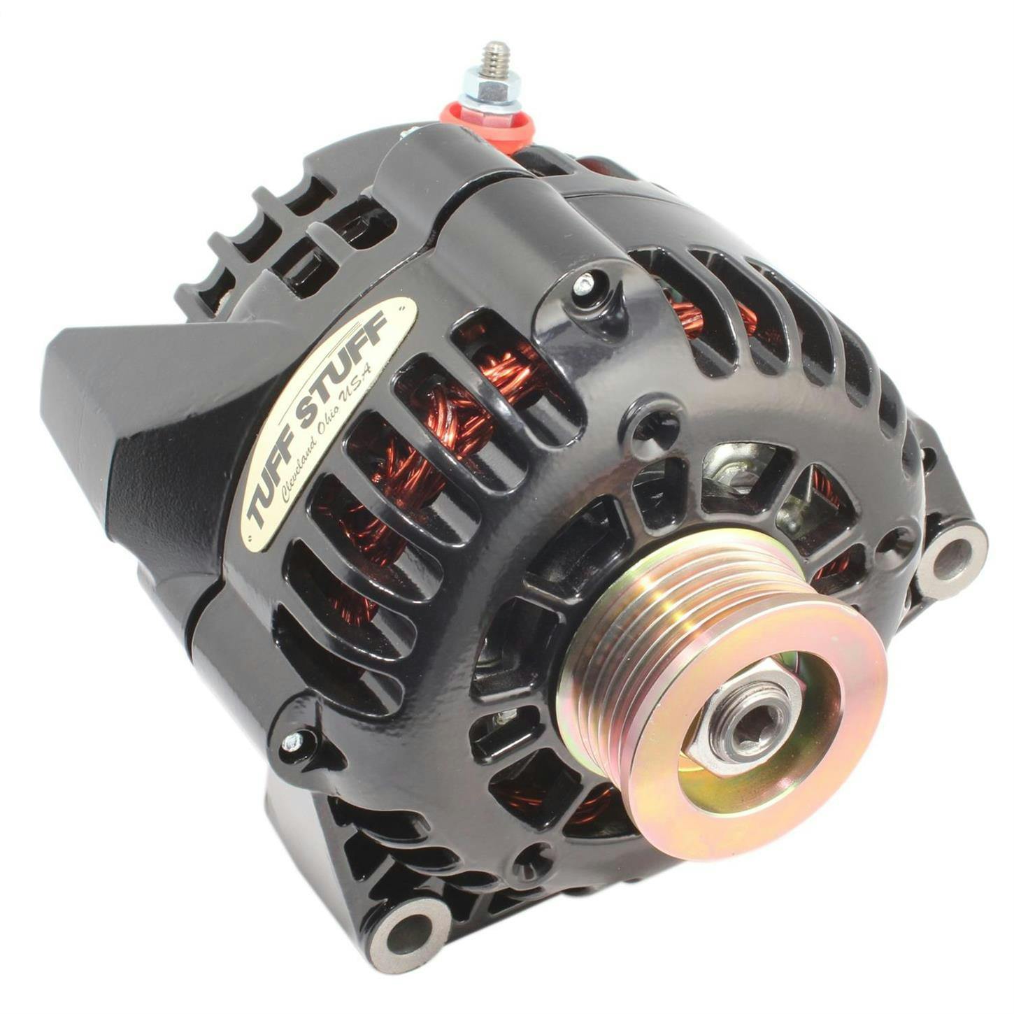 Tuff Stuff 8206NB1 GM Truck Alternator, 175 Amp, 1-Wire, Black