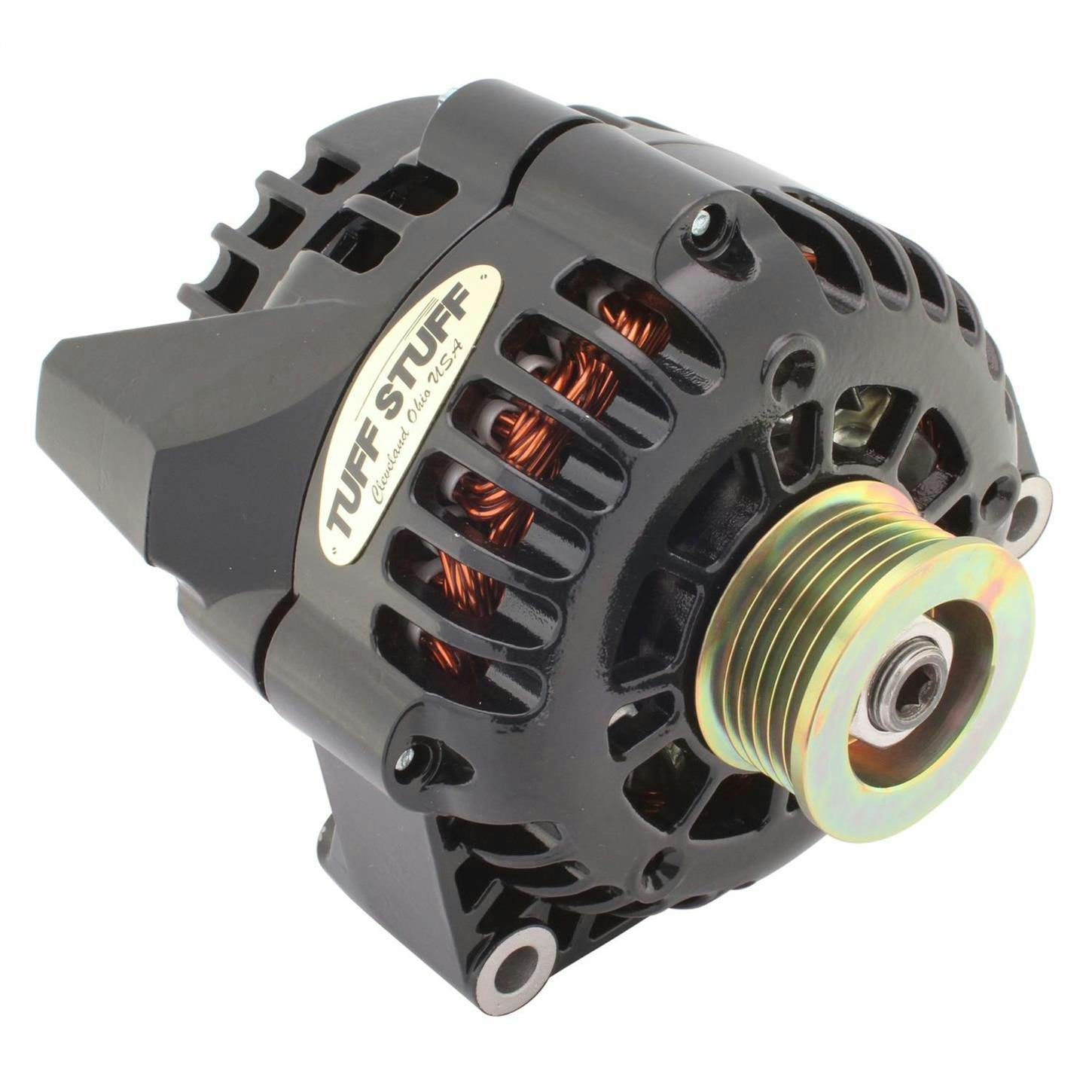 Tuff Stuff 8206NB GM Truck Alternator, 175 Amp, 1-Wire, Black