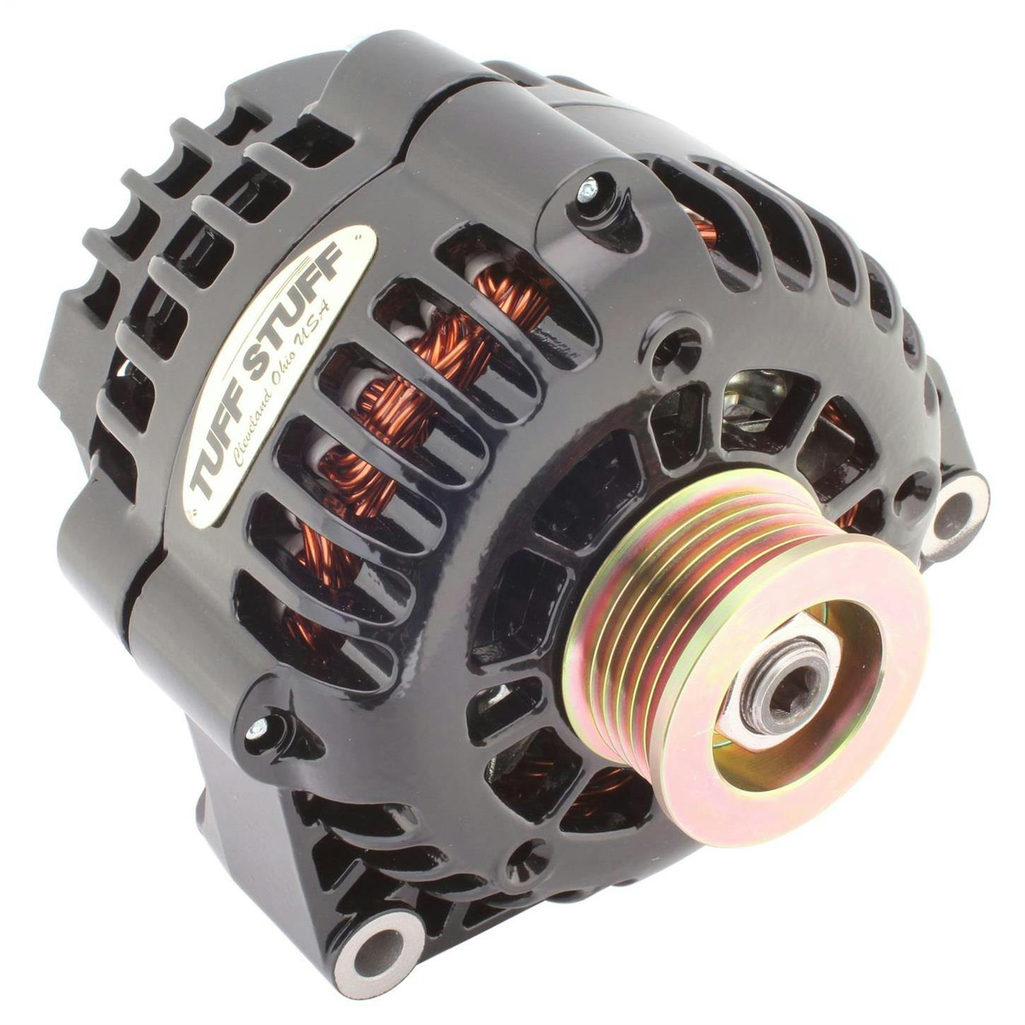 Tuff Stuff 8283NB GM Truck Alternator, 175 Amp, OEM Hookup, Black
