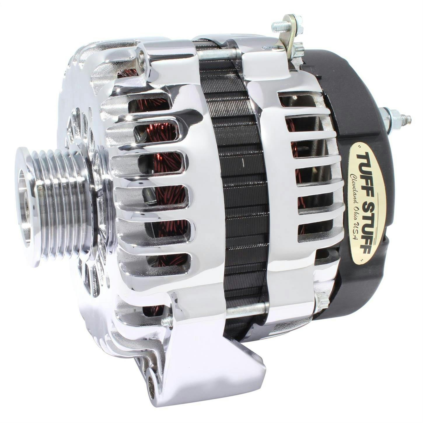 Tuff Stuff 8292A GM 6 Groove Alternator, 180 Amp, Chrome