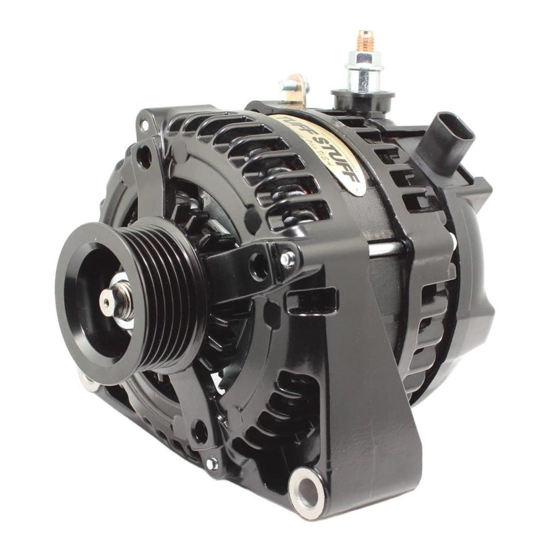 Tuff Stuff 8435B6G1W 1 Wire Alternator, 225 AMP, Stealth Black