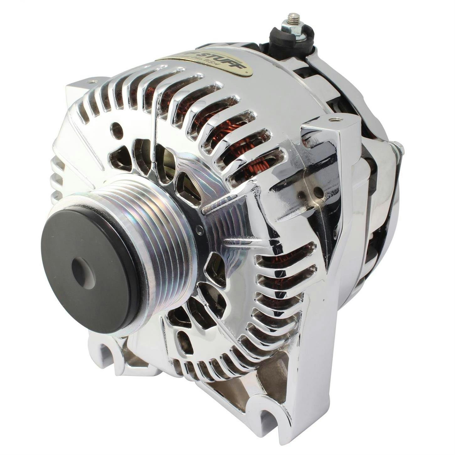 Tuff Stuff 8436AP Ford Alternator, 135 Amp, OEM Wire, Polished