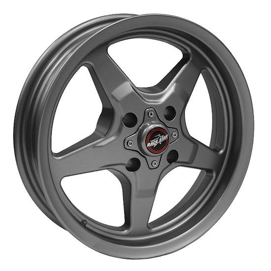 Race Star Wheels 91-537021G Drag Star Wheel, 4 Lug, Gray, 15X3.75