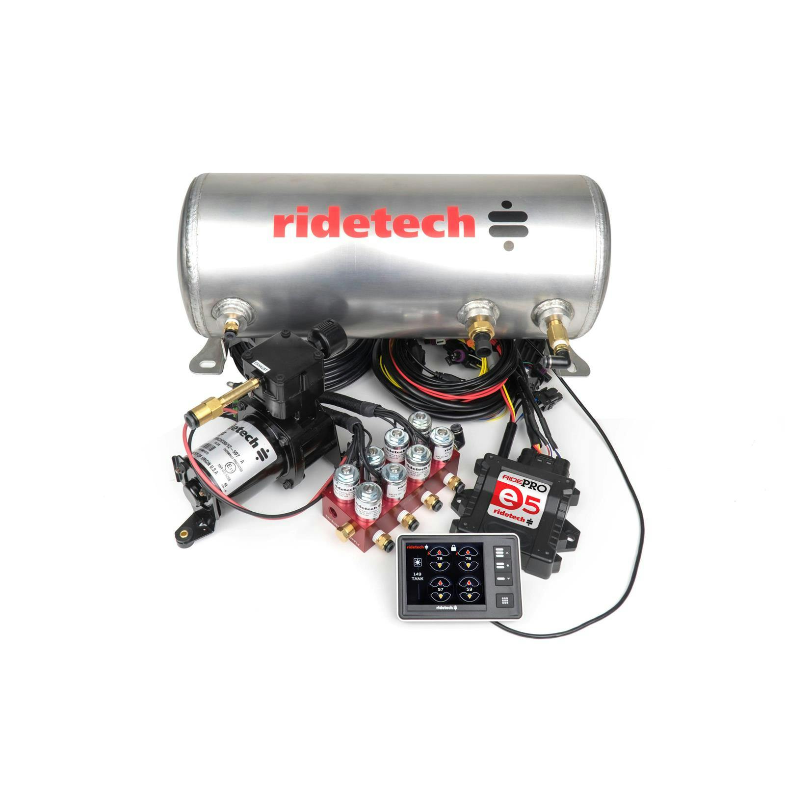 Ridetech 30534000 RidePro E5 Air Ride 3 Gal Single Compressor