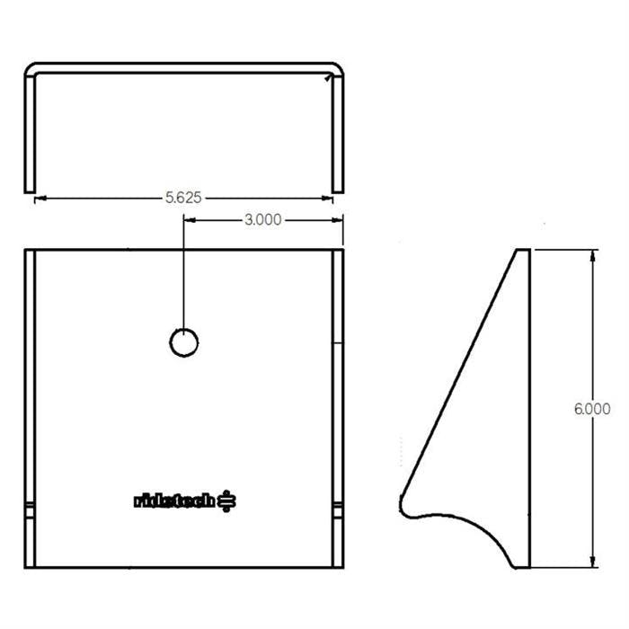 RideTech 90000001 Lower AXLe Bracket, No Powdercoat