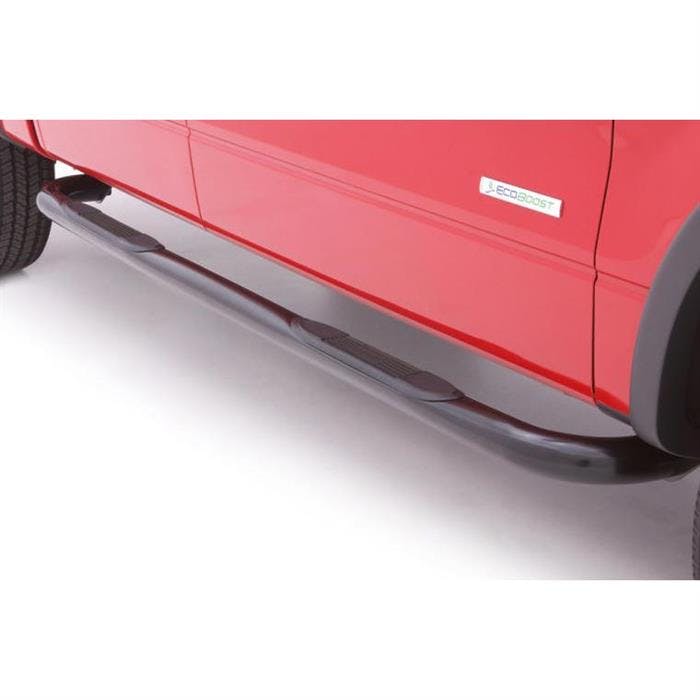 LUND 22573783 Round Bent Nerf Bars, 3in, Black, Ram 1500 Quad Cab