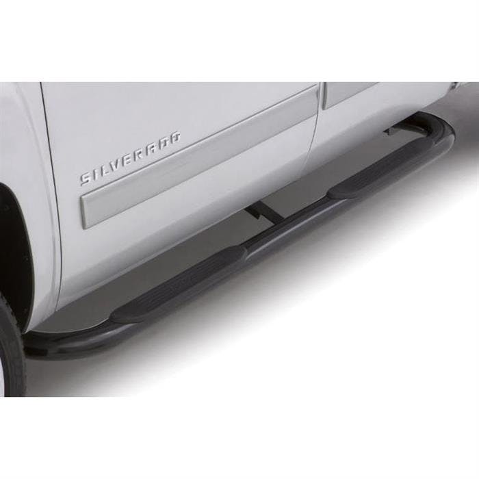 LUND 23488964 Oval Bent Nerf Bars, 4in, Black, GM Truck Crew Cab