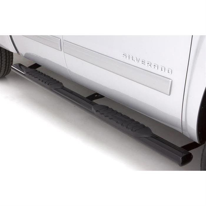 LUND 26610566 Oval Straight Nerf Bars, 6in, Black, GM Double Cab