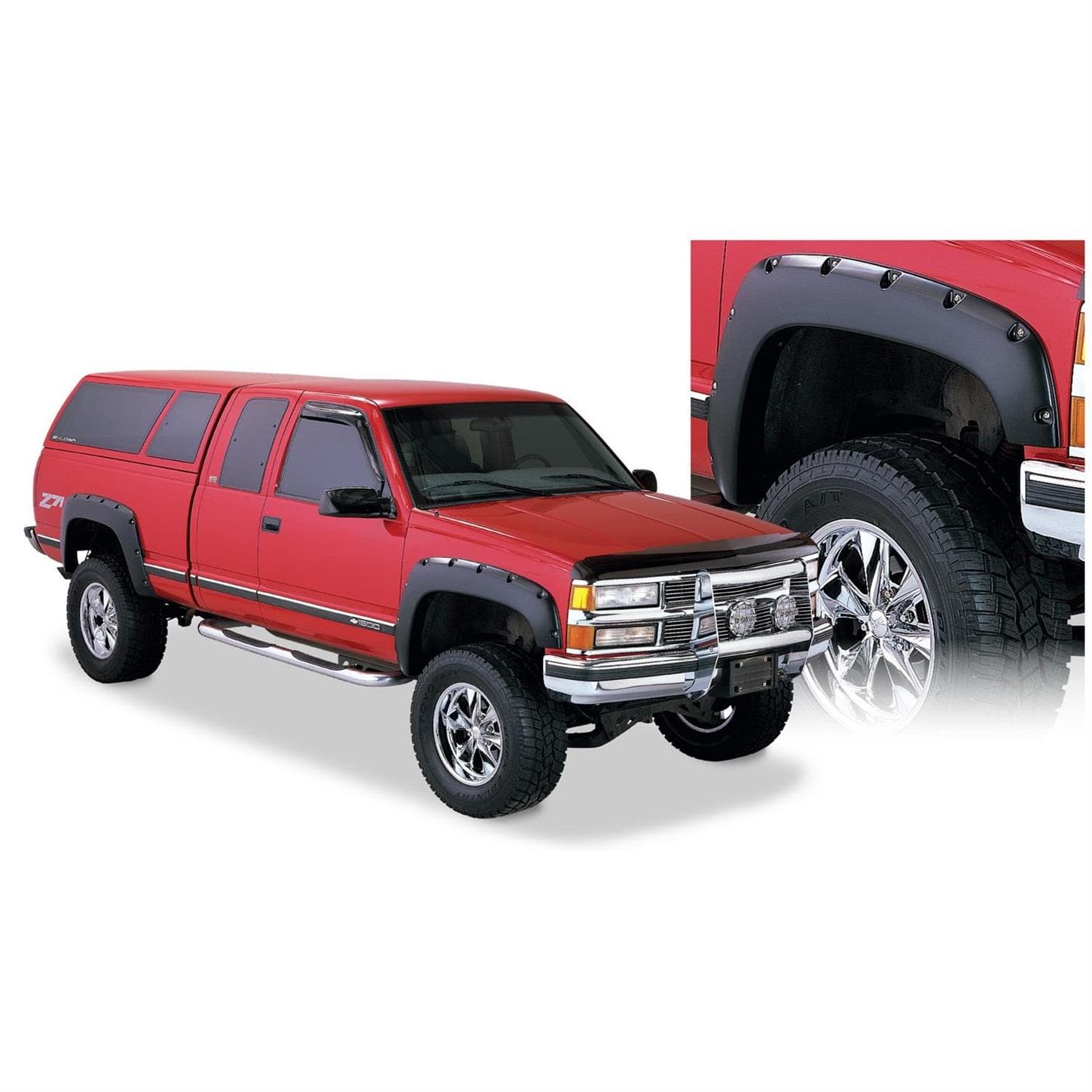 Bushwacker 40919-02 Pocket Style Fender Flares F/R 4pc, Chevy/GMC