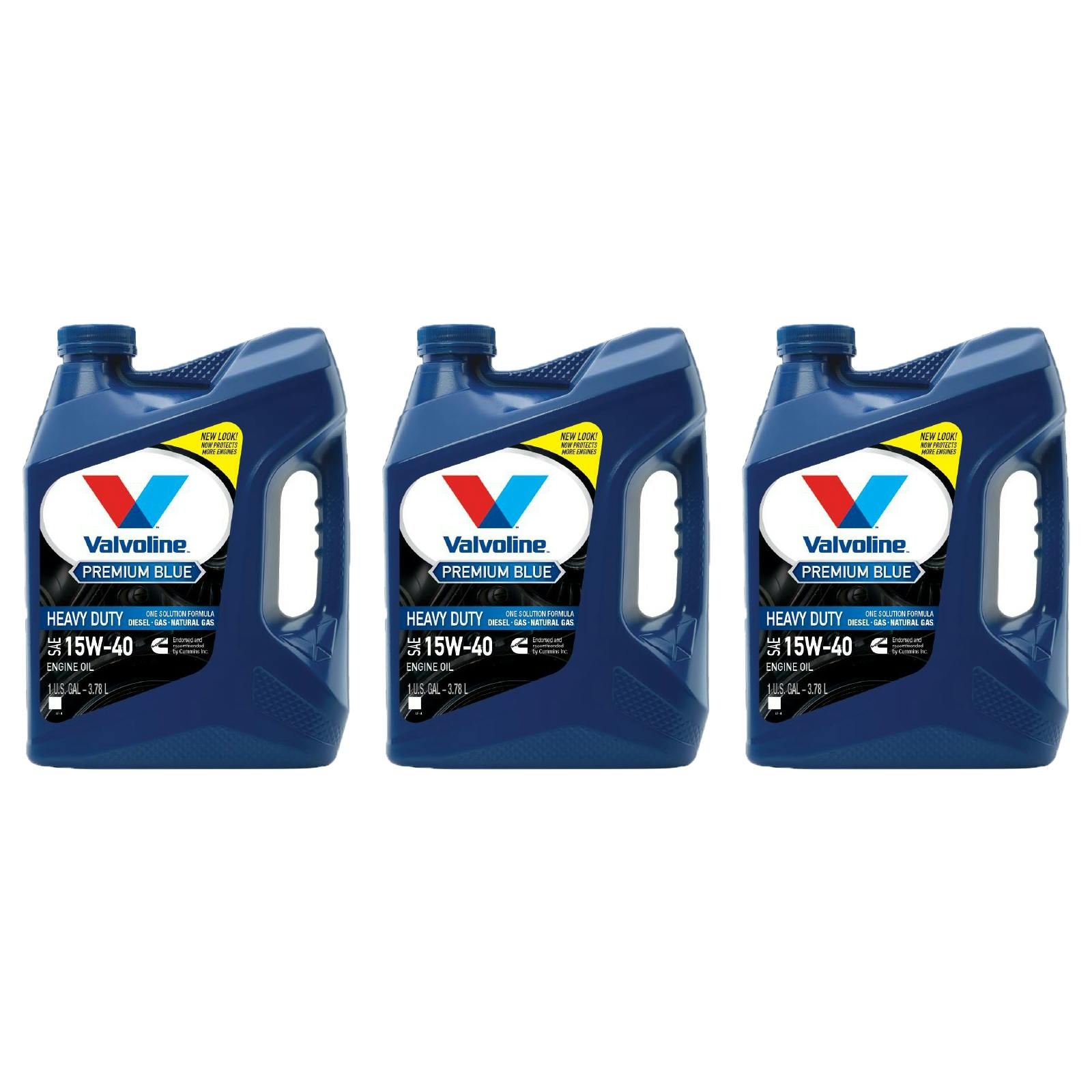 Valvoline 773780 Premium Blue Diesel Engine Oil, 15W40, 3x1 Gal