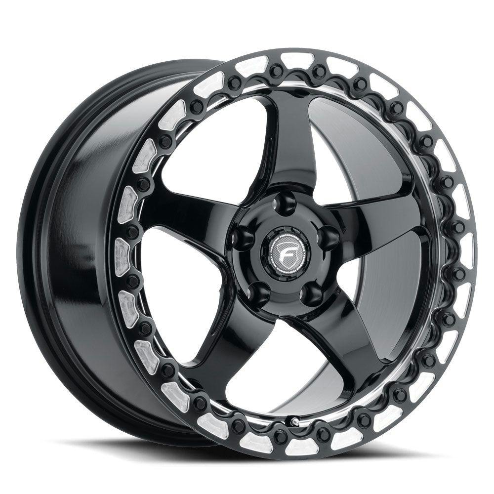 Forgestar F00170022P45 17X10 D5 Beadlock Wheel 5X120, Gloss Black