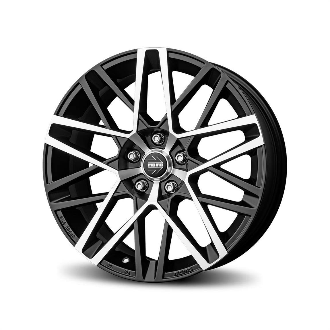 MOMO M07888044P45 18x8 Avenger Wheel, 5x112, Black Machined