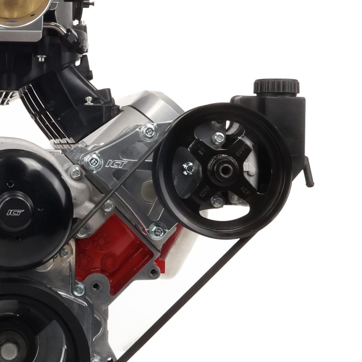 ICT Billet 551193LS0-3 LS Saginaw Power Steering Pump Bracket Kit