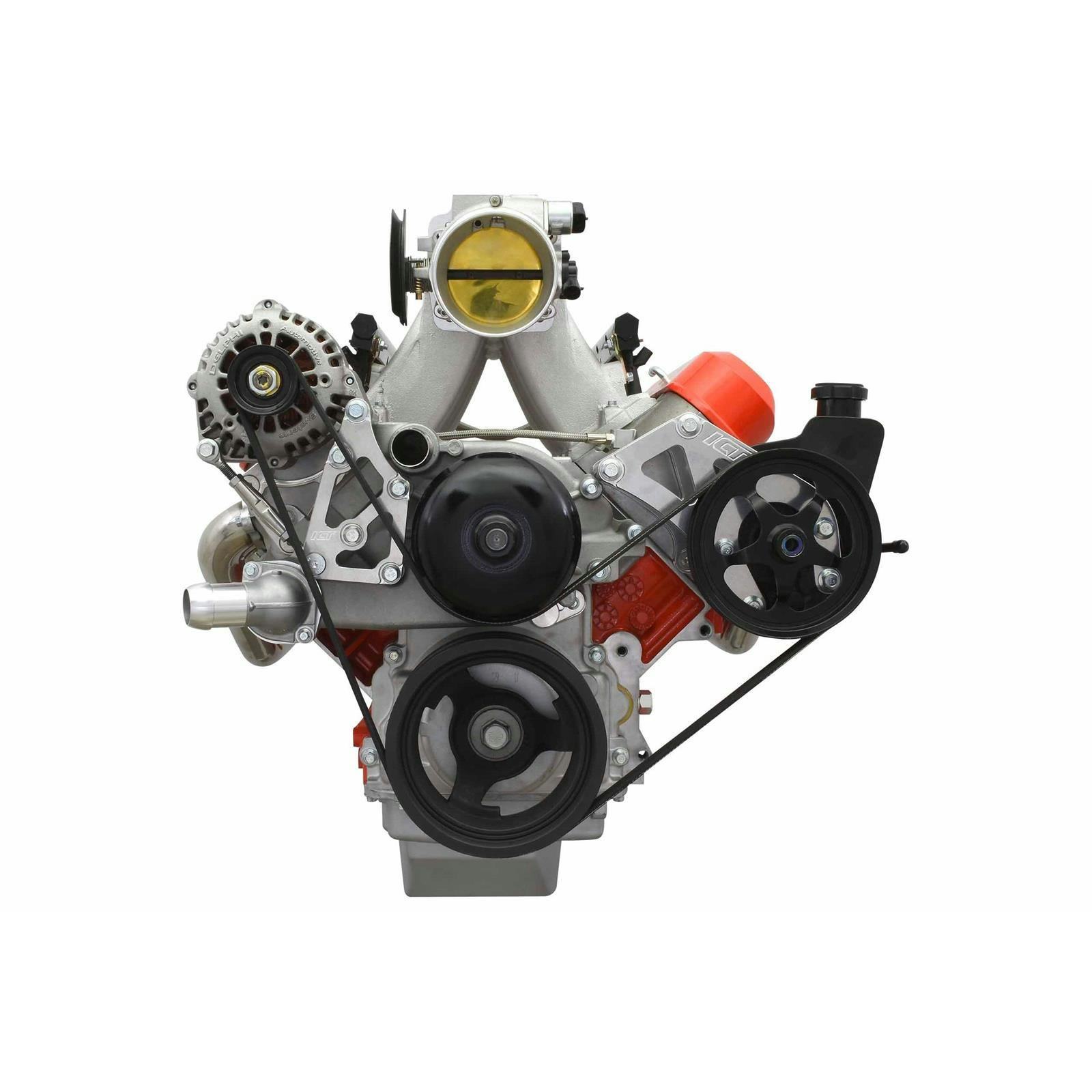 ICT BILLET 551396LS0WP-3 LS Truck P/S Pump and Alt Bracket Kit