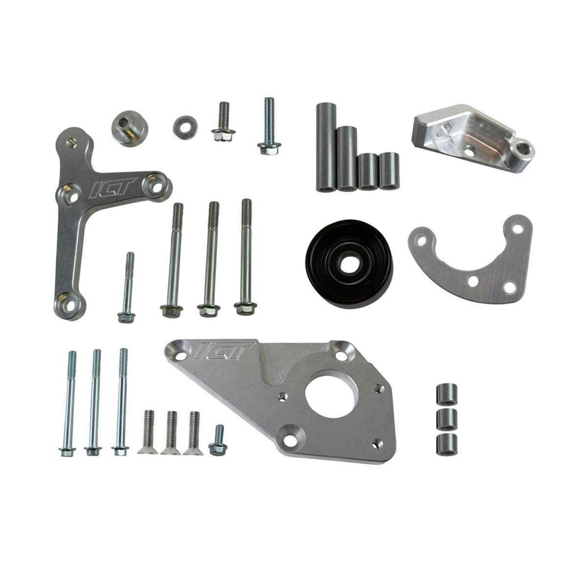 ICT Billet 551669-2 Alternator/PS Pump Bracket Kit, Low Mount