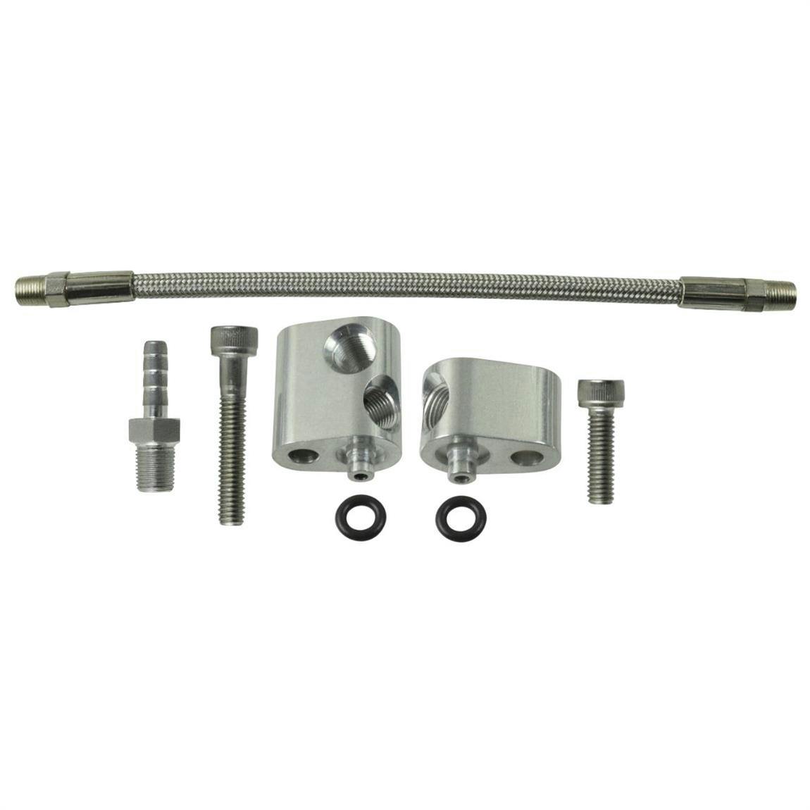 ICT Billet 551675 Coolant Steam Port Crossover Hose Kit,LS Engine