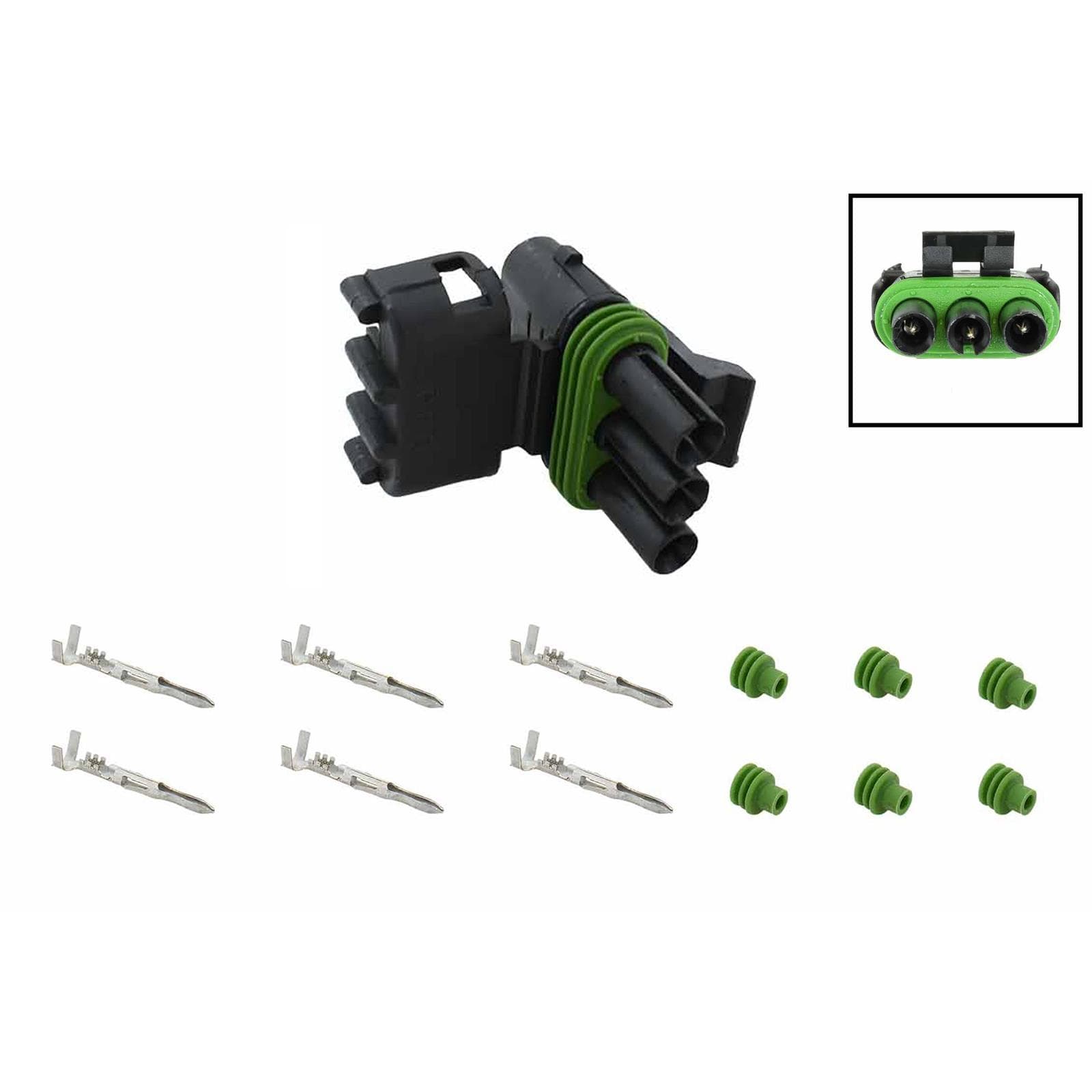 ICT Billet WCMAP10 MAP Sensor 3-Wire 3-Bar Brick Connector Kit