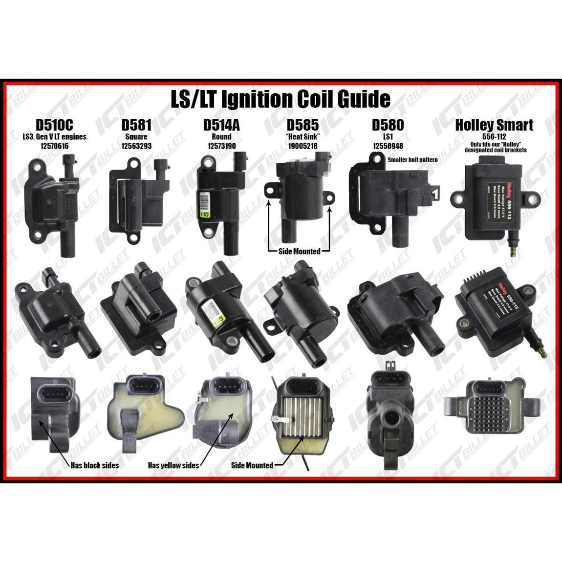 ICT Billet WEC0I30 LS Coil Wire Harness Extension, 24 Inch