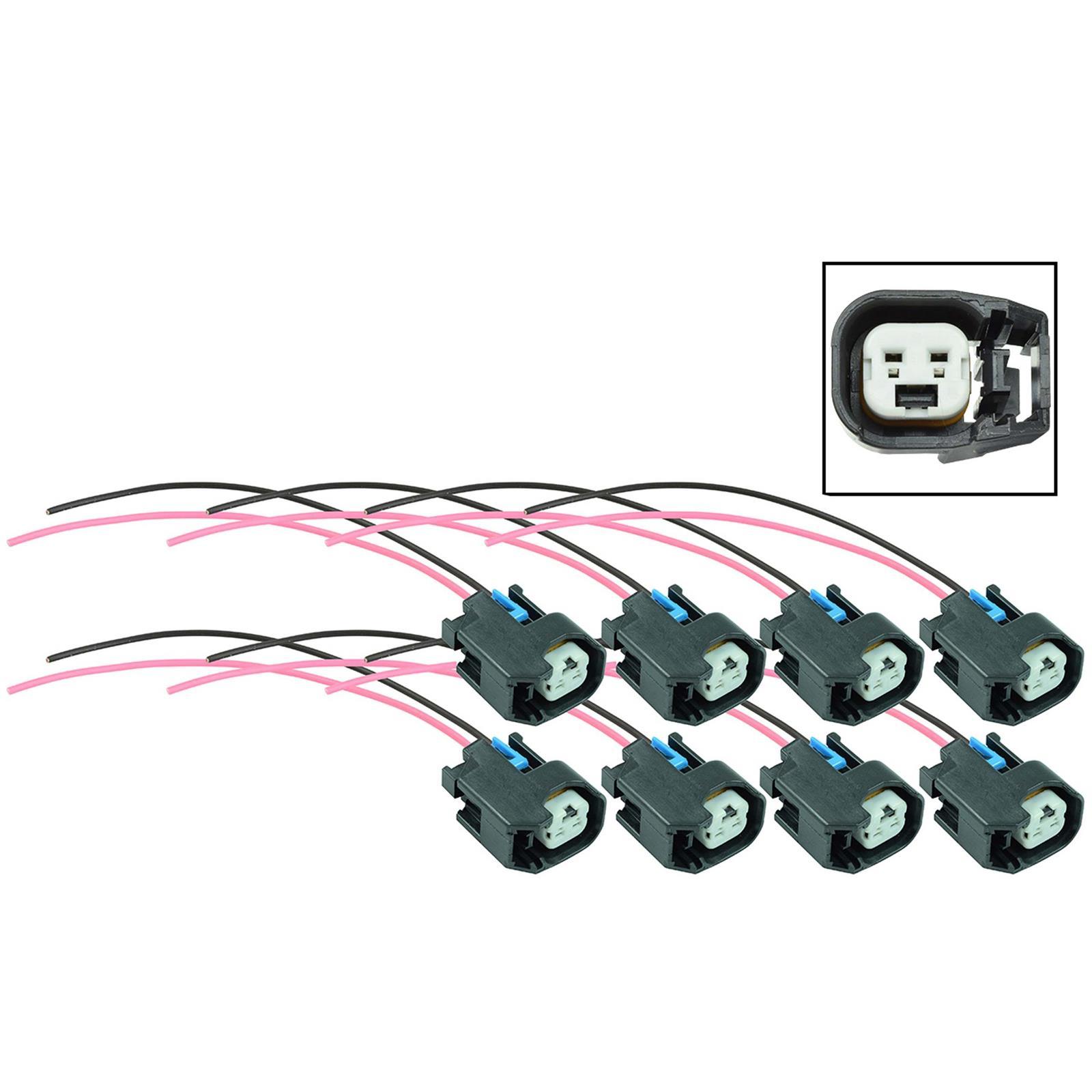 ICT Billet WPINJ40X8 LS EV6 LS3 Injector Pigtail Connector 8pc