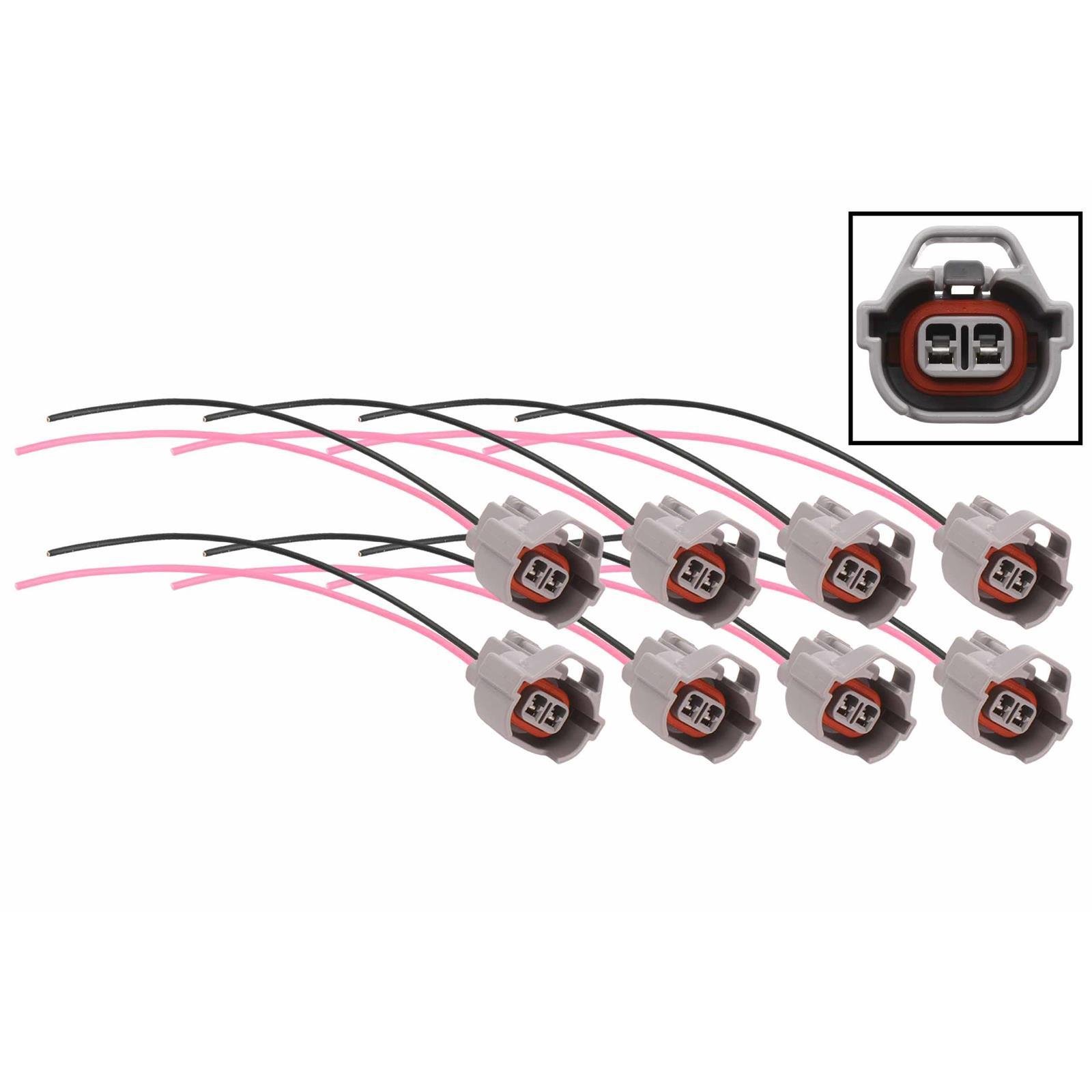 ICT Billet WPINJ41X8 LS Nippon Denso Fast Injector Pigtail 8pc