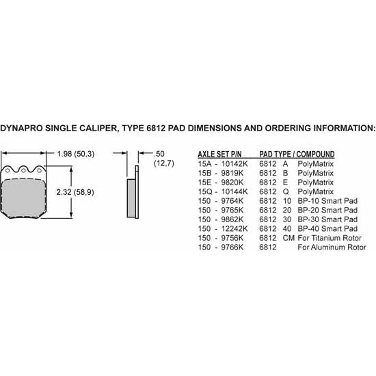Wilwood 120-9687-P Dynapro Single Caliper, 3.25 Inch Mount, Black