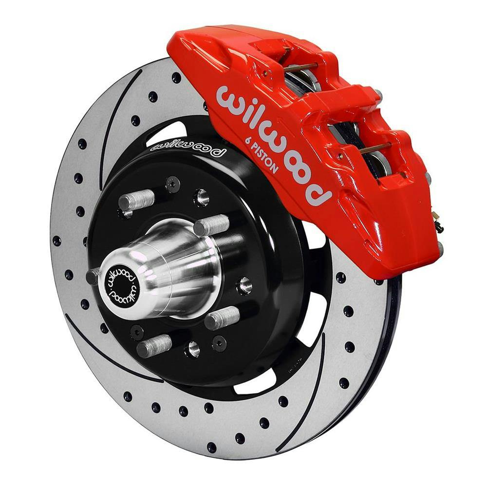 Wilwood 140-10737-DR DP6 12.19 Inch Front Disc Brake Kit, 55-57 Chevy