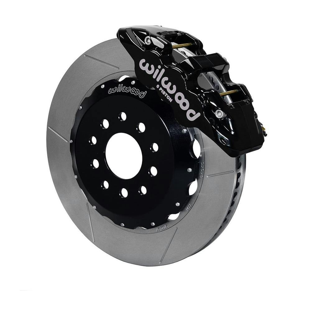 Wilwood 140-10830 AERO6 Big Front Brake Kit, Black Caliper