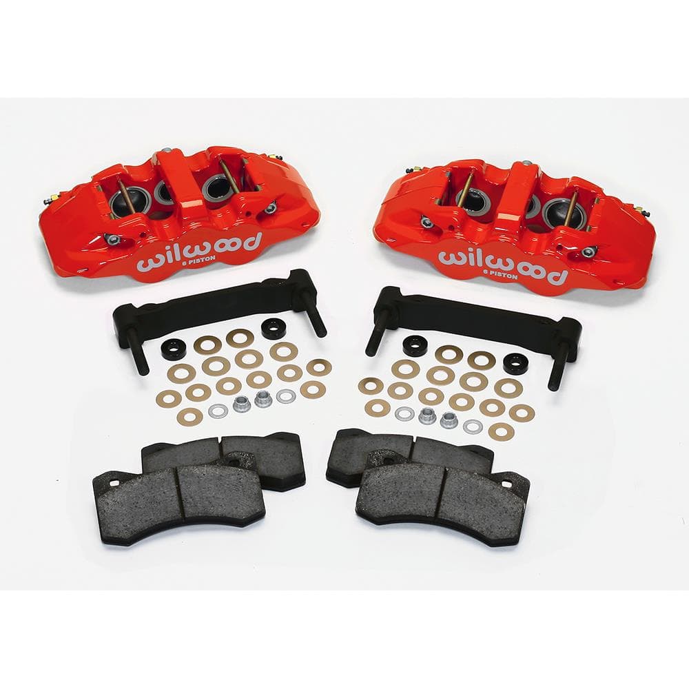 Wilwood 140-12629-R AERO6 Front Caliper/Bracket Kit, 2005-Up Corvette