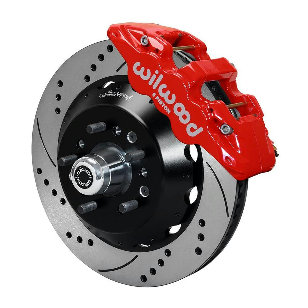 Wilwood 140-15053-DR AERO6 Big Brake Front Brake Kit, Radial, Red