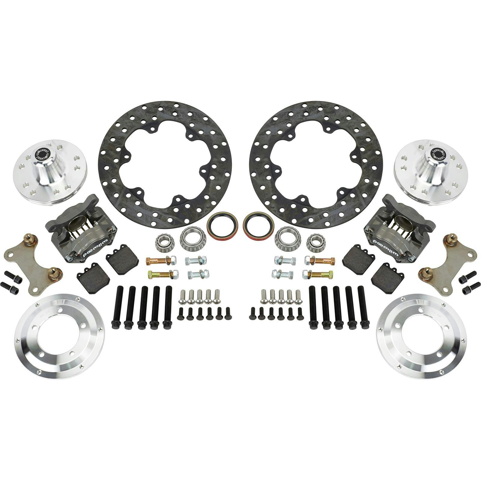 Wilwood Disc Brake Kit 1949-54 Chevy Spindles, 2-Piston, Steel Rotor