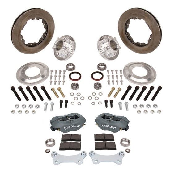 Wilwood Disc Brake Kit, 49-54 Chevy Spindles, 4-Piston, Vented Rotor