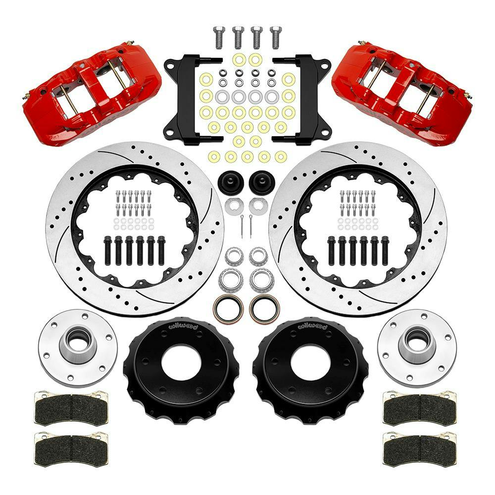 Wilwood 140-15947-DR AERO6 Big Brake Front Brake Kit, Drilled