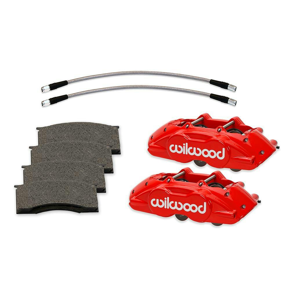 Wilwood 140-16799-R Front Brake Calipers, D11, 65-67 Mustang, Red