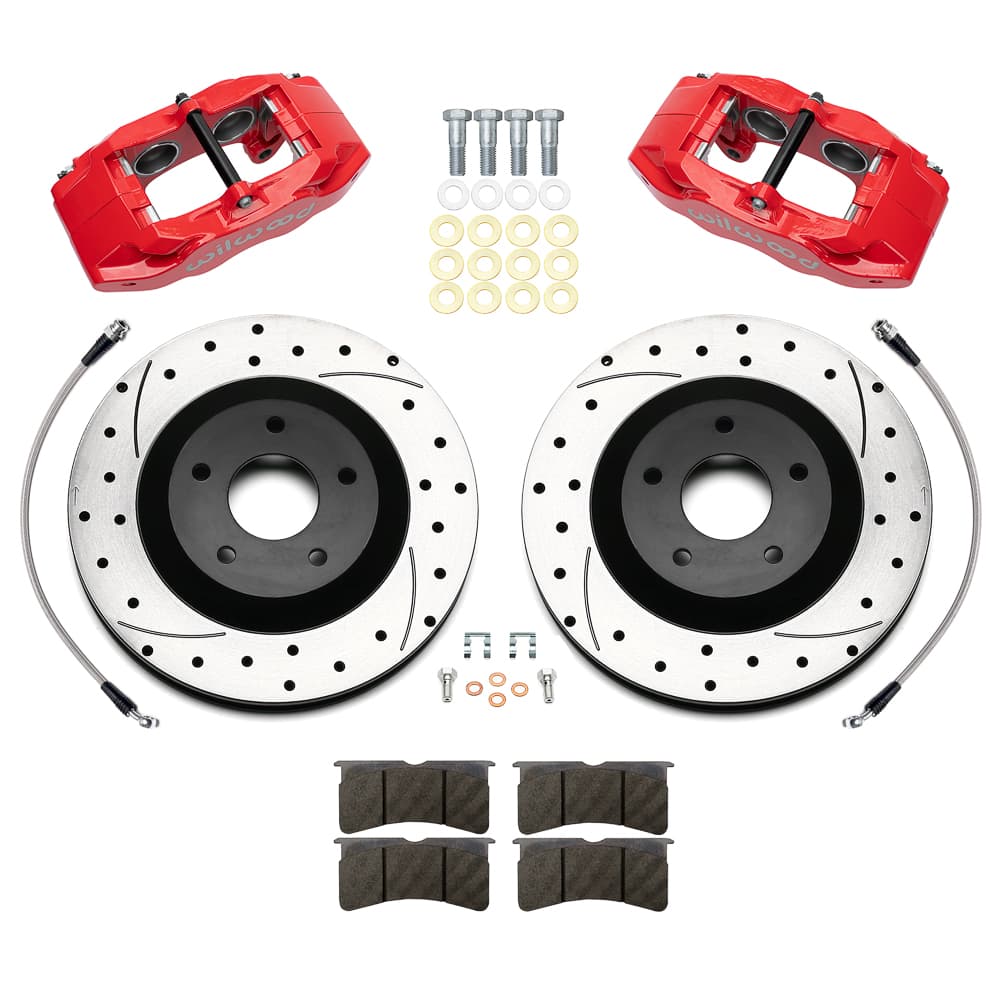 Wilwood 140-17671-DR Front SLC56 Caliper and Rotor Kit, Red