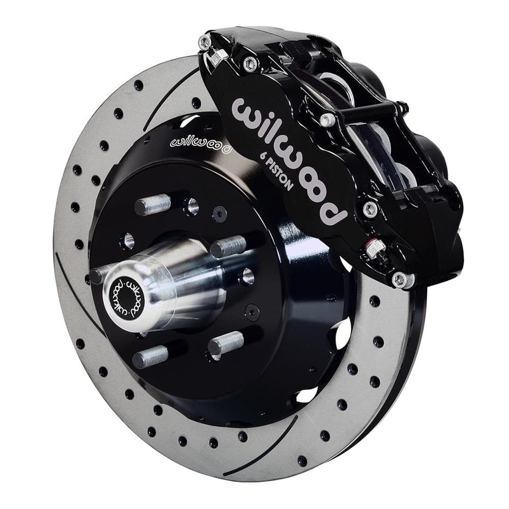 Wilwood 140-17738-D Superlite 6R Front Brake Kit Slot+Drill BLK
