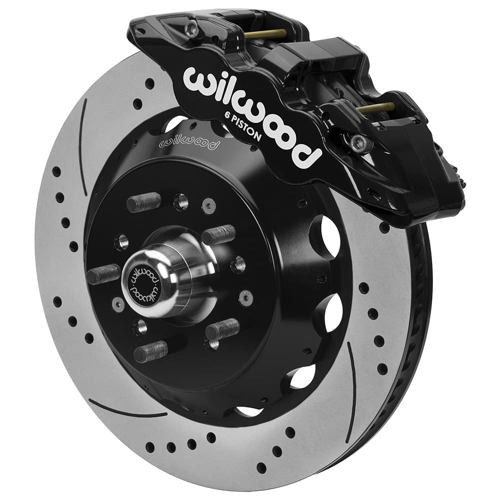 Wilwood 140-17739-D AERO6 Front Big Brake Kit Slotted+Drilled BLK