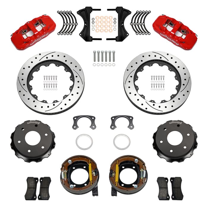 Wilwood 140-18150-DR AERO4 Big Brake Rear Parking Brake Kit