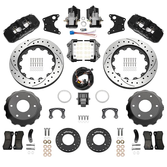 Wilwood 140-18153-D AERO4 Big Rear Electronic Parking Brake Kit