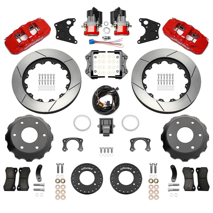 Wilwood 140-18153-R AERO4 Big Rear Electronic Parking Brake Kit