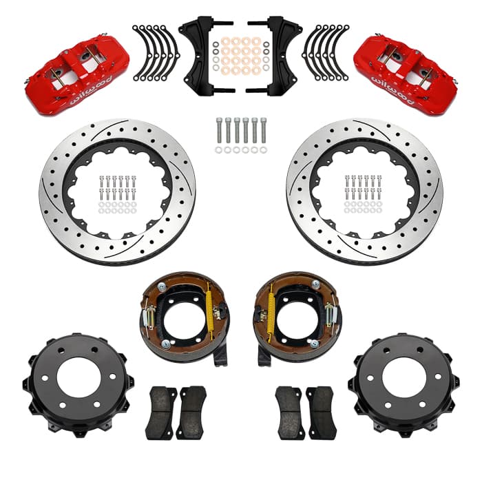 Wilwood 140-18162-DR AERO4 Big Brake Rear Parking Brake Kit