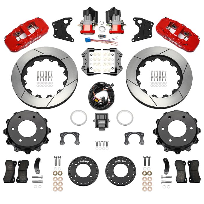 Wilwood 140-18163-R AERO4 Big Rear Electronic Parking Brake Kit