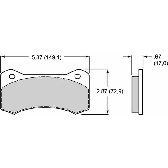 Wilwood 15A-9977K 6617A PolyMatrix Brake Pad Set, W6A/W4A/Aero 4/6