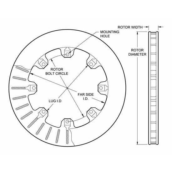 Wilwood 160-0277 Ultralite 32 Vane Vented Iron Rotor, 12.19 x .810 In.
