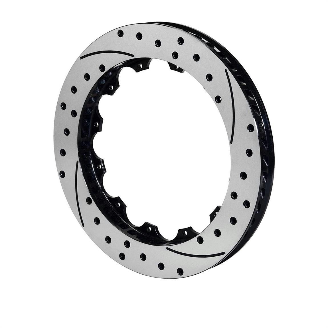 Wilwood 160-9962-BK SRP-BLK 48 Curved Vane Iron Rotor, 12.88 Inch