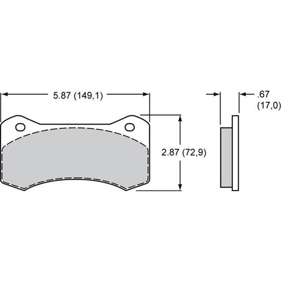 Wilwood 150-20-6617K BP-20 SmartPad Brake Pad Set, Aero 4/6/DM